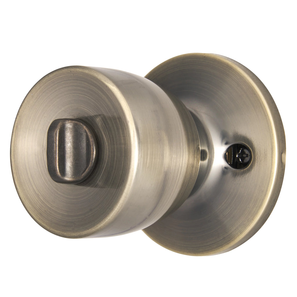 Antique Brass Keyed Entry Doorknob and Deadbolt Combo Twin Pack U961396