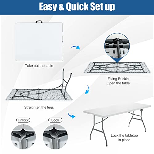 6ft White Folding Table N379