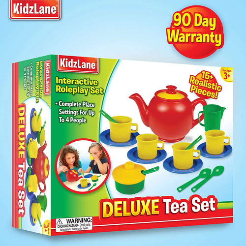 15 Pc Plastic Play Tea Set U5383