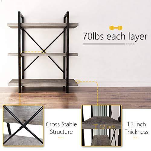 3-Tier Metal and Wood Bookshelf T46875