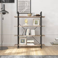 5-Tier Rustic Wood and Metal Bookcase N457