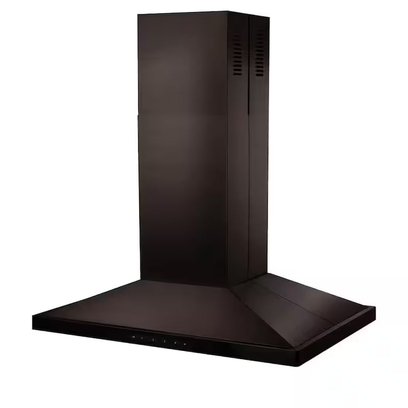 Black Stainless Steel Island Mount Range Hood D57619