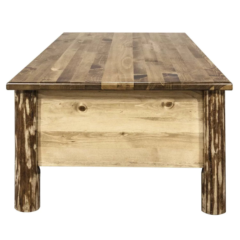 Brown Lacquered Wood Coffee Table Q2810