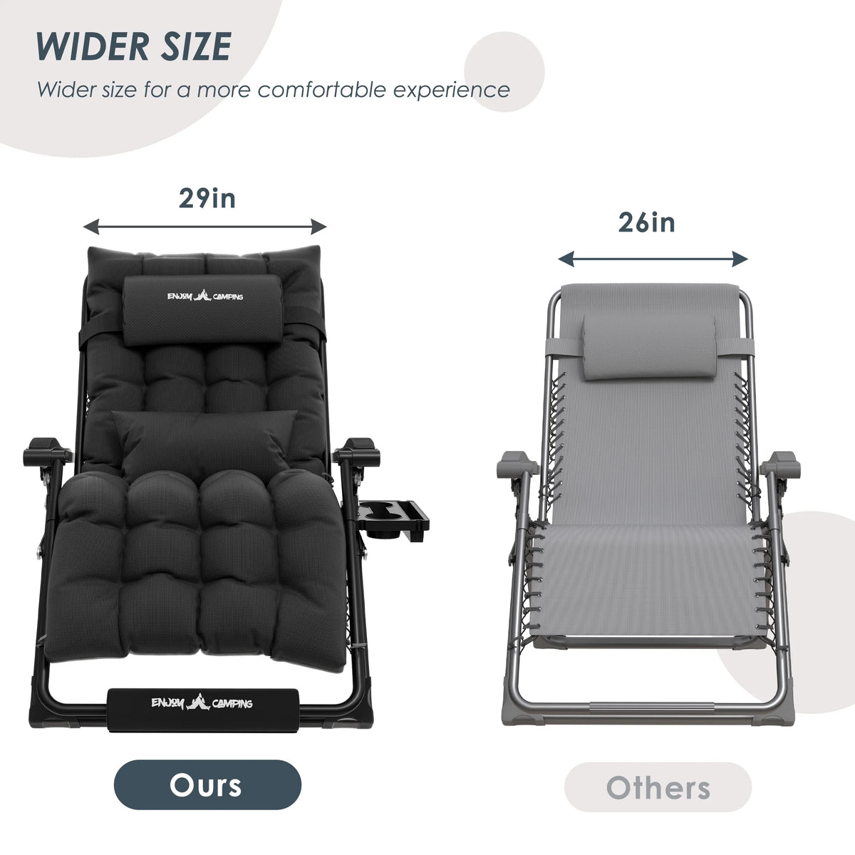 Oversized Zero Gravity Chair with Cushion F50625