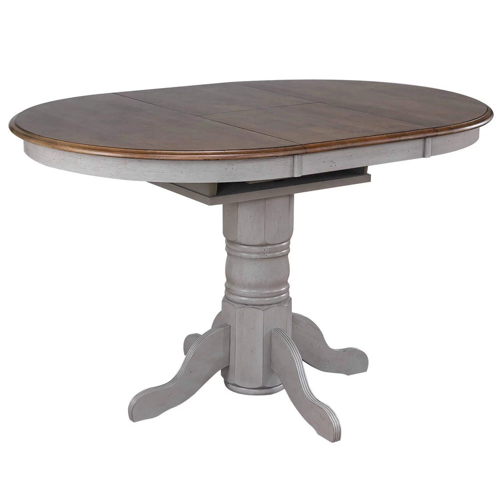 42" Round to 60" Oval Wood Pub Table Y438