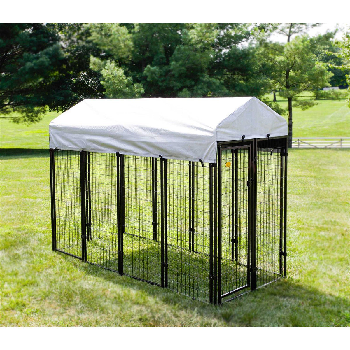 Black Welded Wire Dog Kennel 8 ft. x 4 ft. x 6 ft I812939