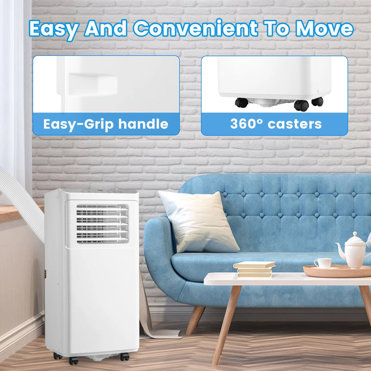 8000 BTU Portable Air Conditioner with Dehumidifier & Fan B994