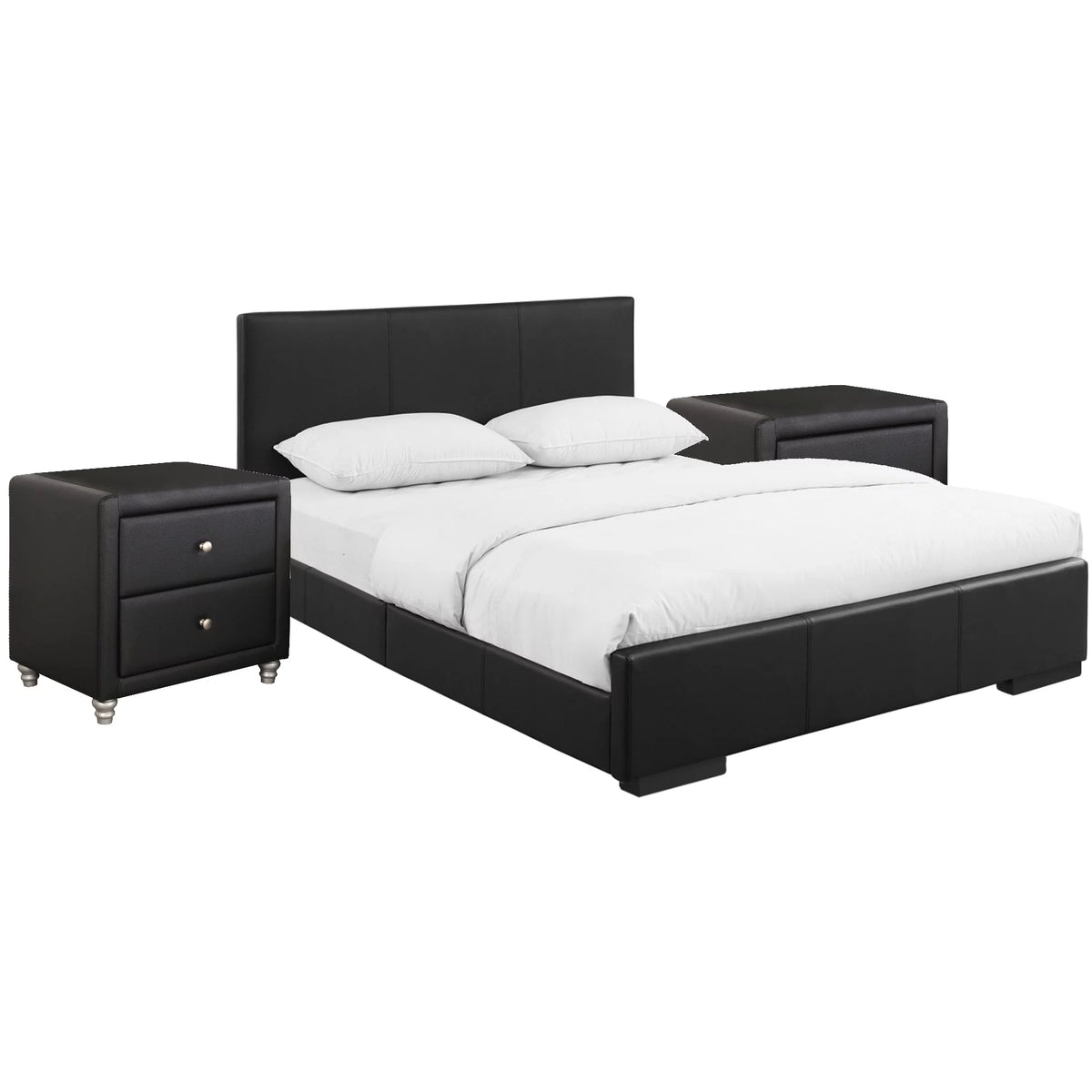 Black Queen Upholstered Platform Bedroom Set G3784