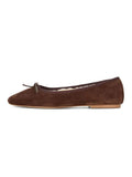 Suede Bow Ballet Shoe V57618