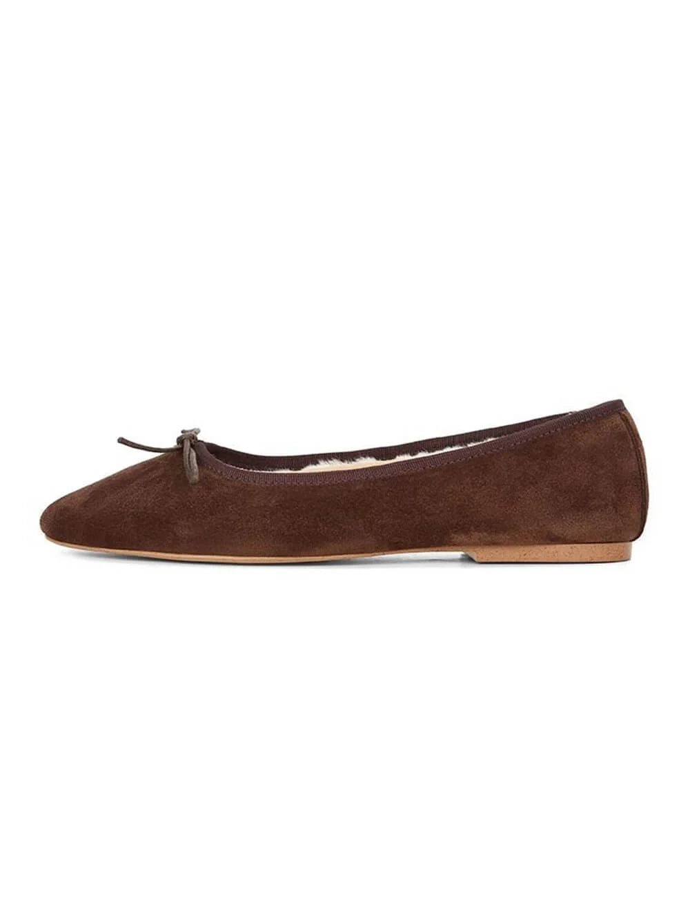 Suede Bow Ballet Shoe V57618