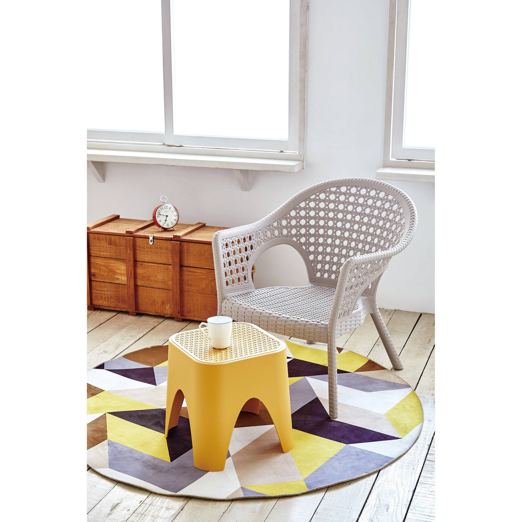 Green Stackable Rattan Top Side Table L10350