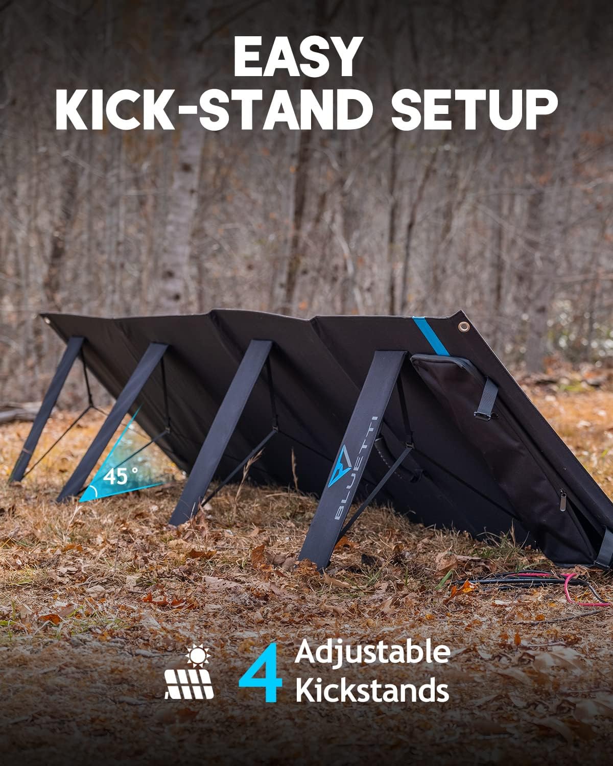350W Foldable Solar Panel with Adjustable Kickstand B25186