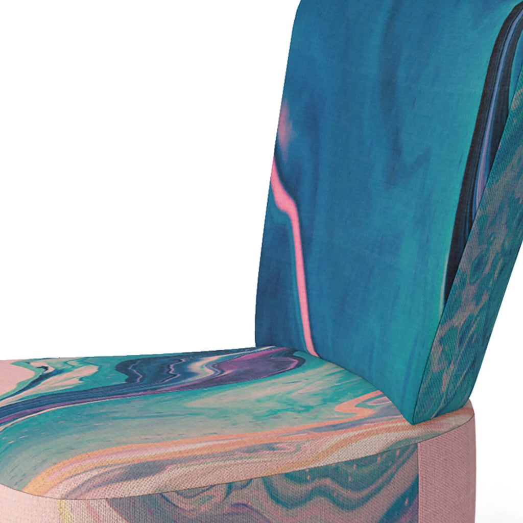 Emerald And Pink Marbled Accent Chair F763754
