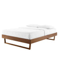 King Size Brown Walnut Wood Platform Bed Frame Z555131