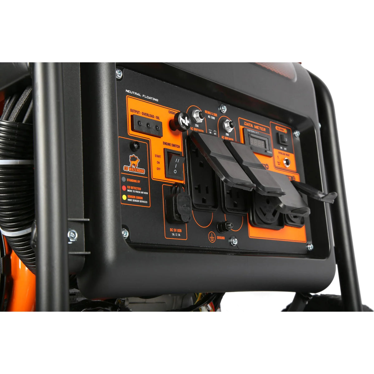 8750-Watt Electric Start Open Frame Inverter Generator S555