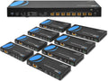 1x8 HDMI Extender Splitter HDBaseT 4K Over Single Cable CAT6/7 with IR Remote EDID Management HDR Up to 400 Ft Loop Out Low Latency L79570