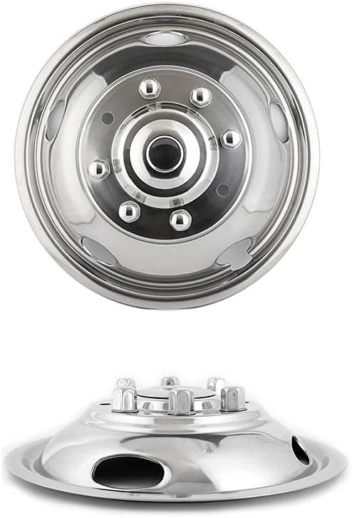 19.5 Polished Stainless Steel 8 Lug Wheel Simulators E569