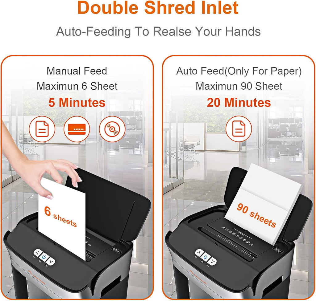 90-Sheet Autofeed Micro Cut Paper Shredder D30731