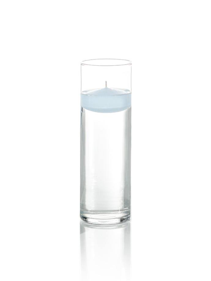 Ice Blue Floating Candles Set of 12 I457