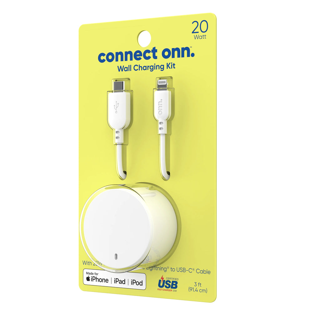 20W Power Delivery Wall Charging Kit with Lightning to USB-C Cable, White W46772