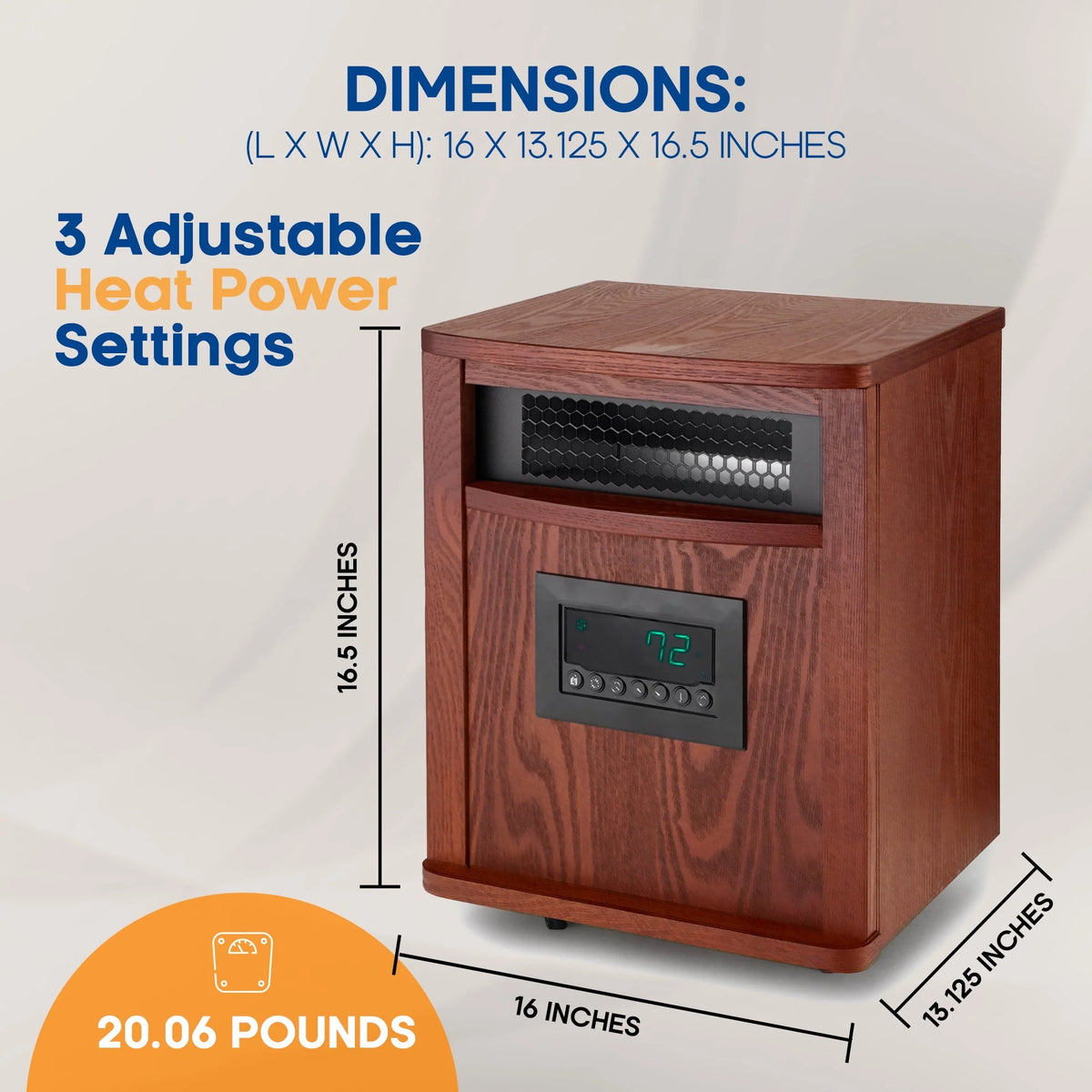 1500W Electric Infrared Quartz Space Heater J1834