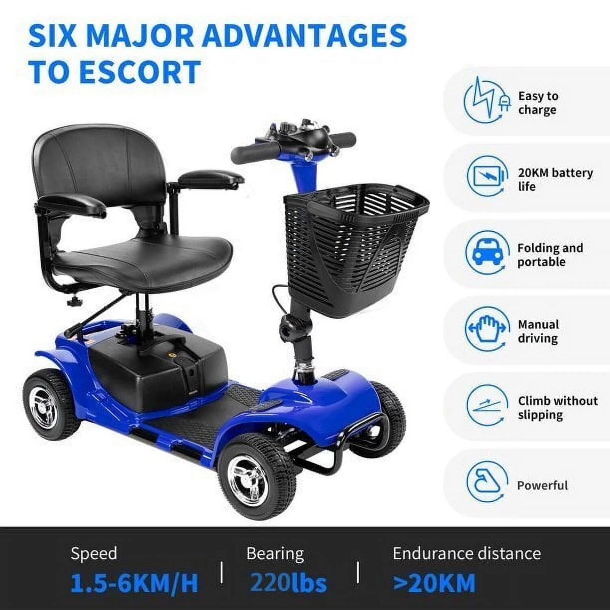 4 Wheel Folding Electric Mobility Scooter Z593917