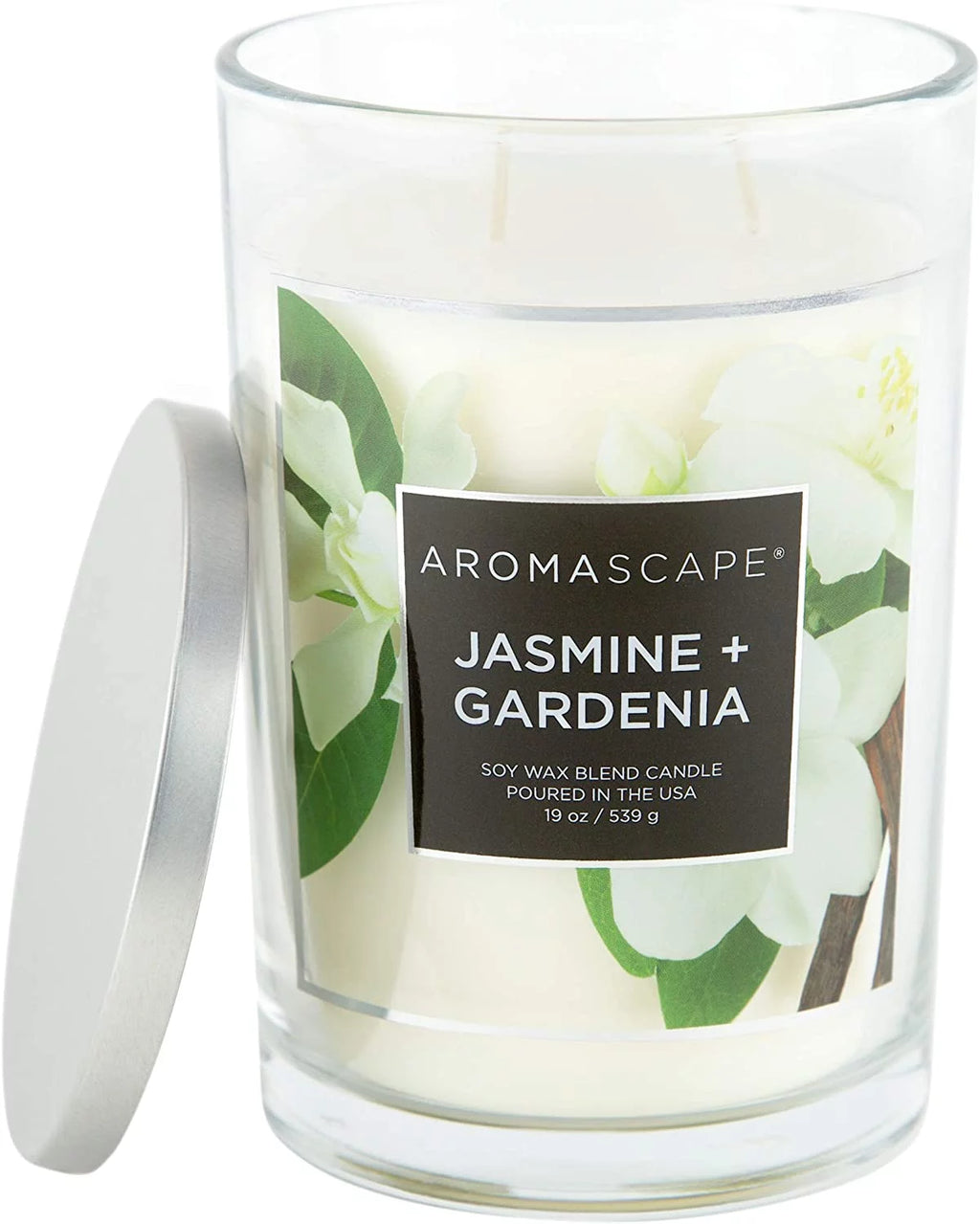 2-Wick Scented Jar Candle, Jasmine & Gardenia, 19-Ounce L446