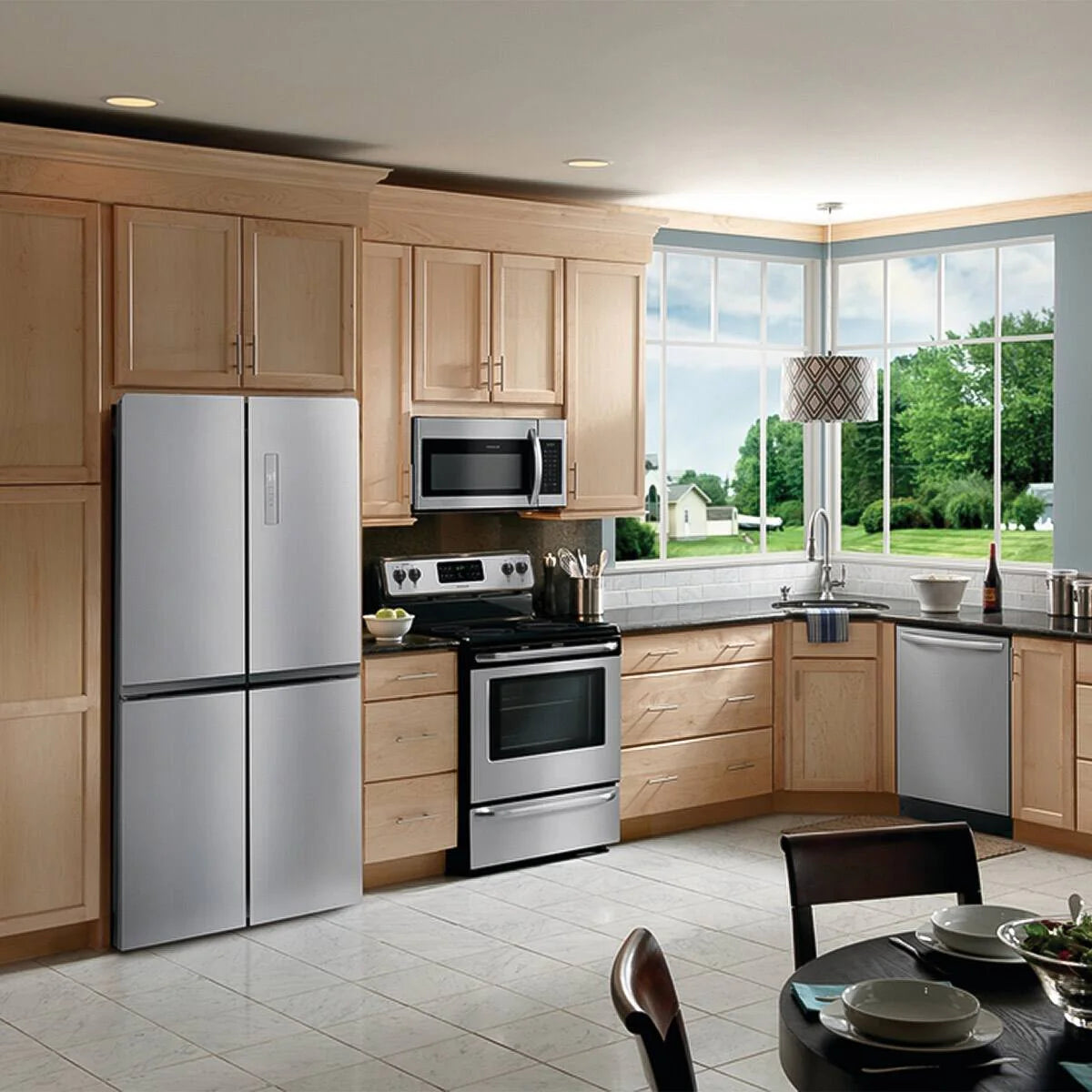 33 IN 17.4 CU FT Stainless Steel French Four Door Refrigerator J7250