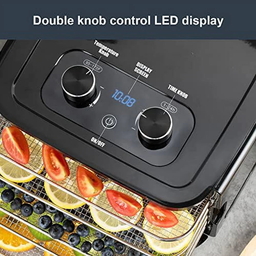 Electric Countertop Food Dehydrator with 4 Stainless Steel Trays V413041
