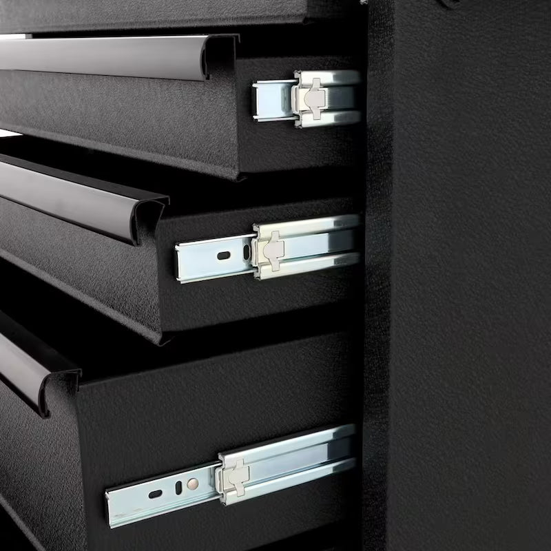 5-Drawer Rolling Tool Chest Cabinet in Textured Black W21514