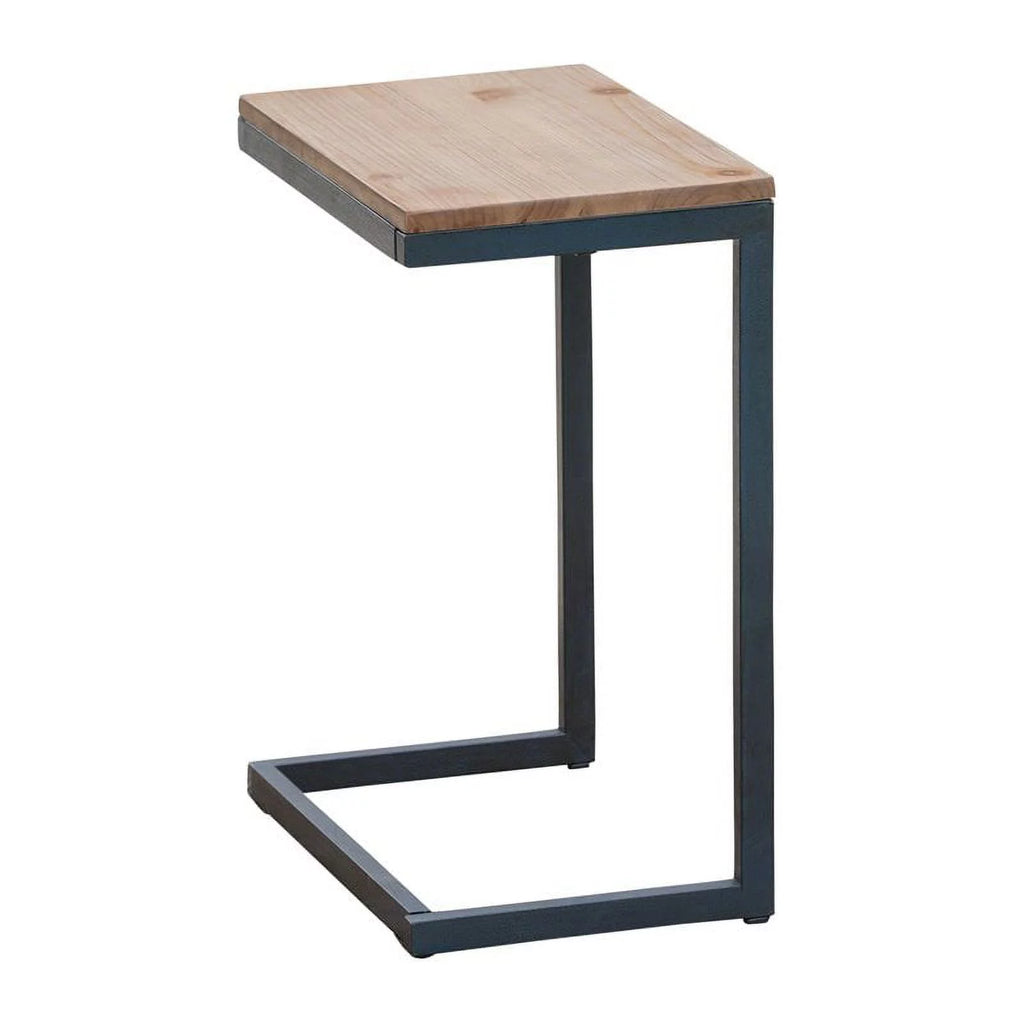 C-Shaped Accent Table in Brown and Black W472