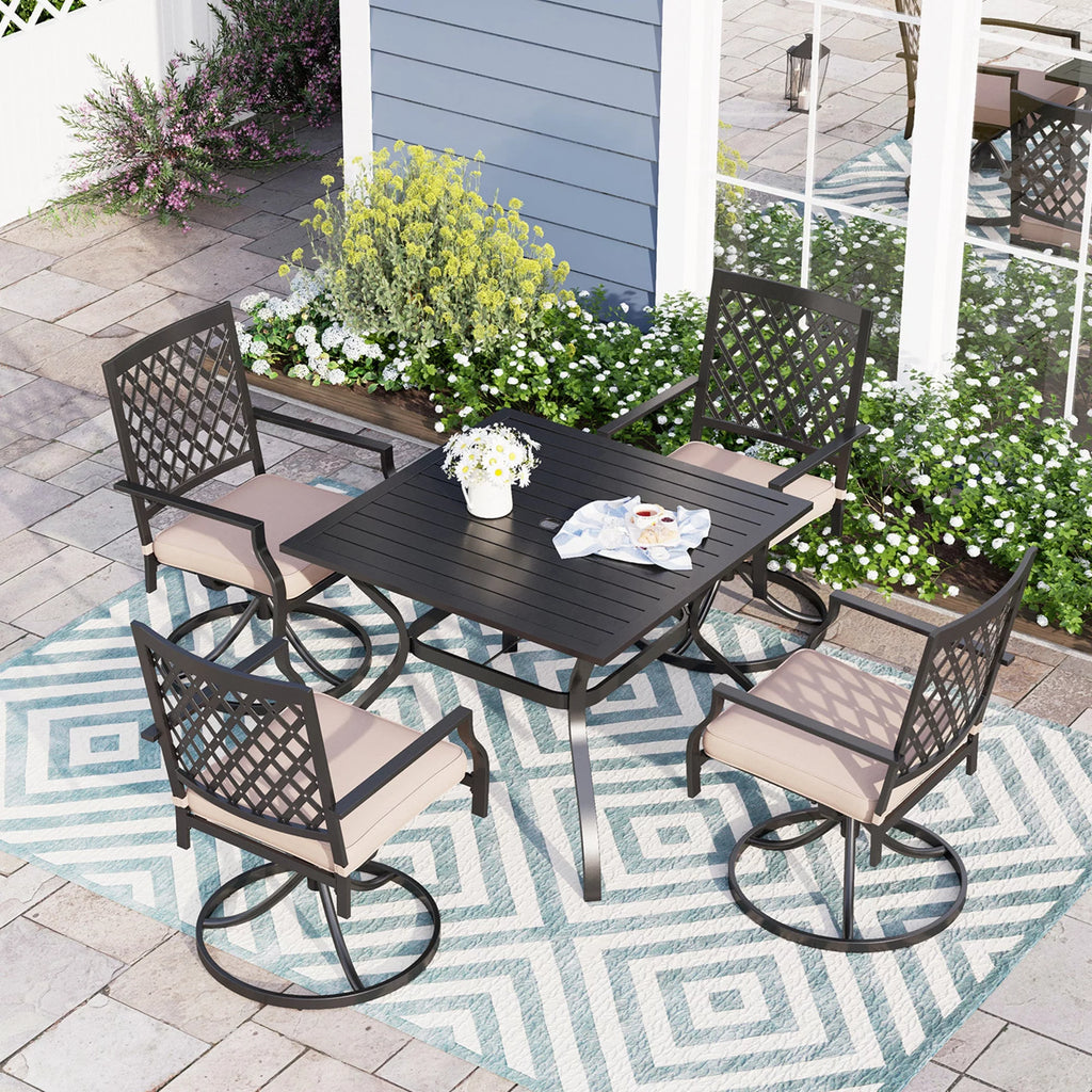 5-Piece Steel Outdoor Patio Dining Set P589538