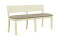 Wood & Faux Leather Dining Height Bench Z6239