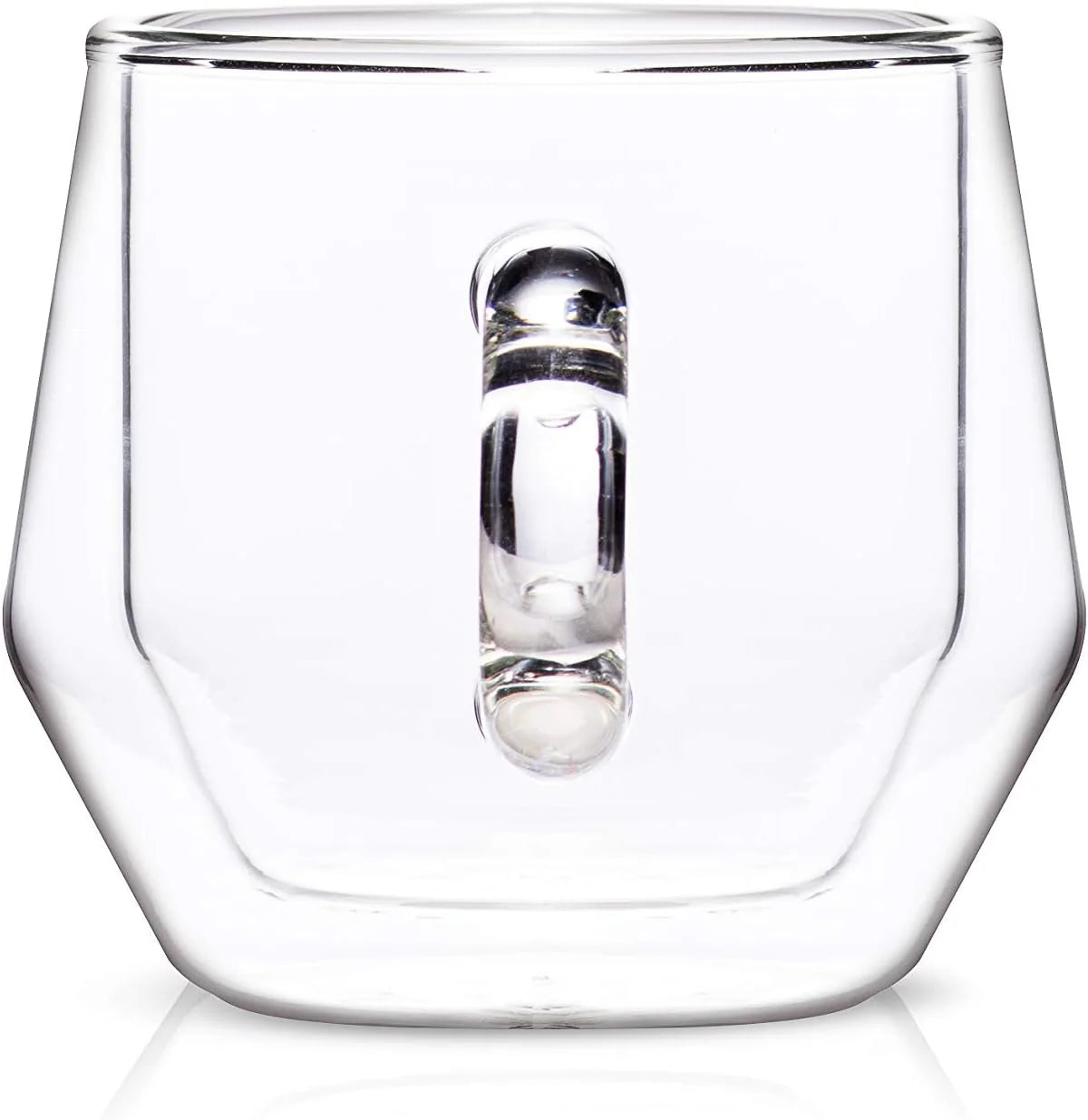Clear 4Oz Double Walled Glass Espresso Cups with Handles C63517