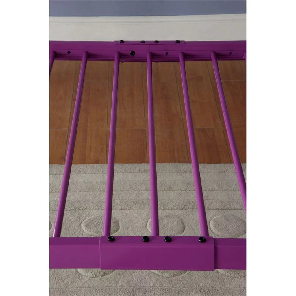 Purple Contemporary Metal Platform Full Bed O77428