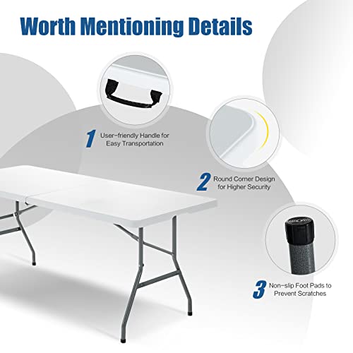 6ft White Folding Table N379