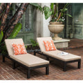 Adjustable PE Wicker Chaise Lounge with Cushion Set of 2 Q848672