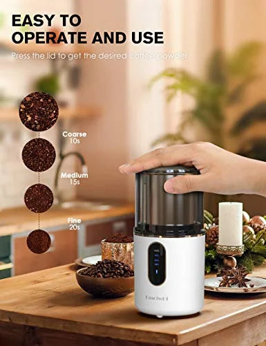 Cordless Electric Coffee Grinder with Stainless Steel Blade and Removable Bowl N798