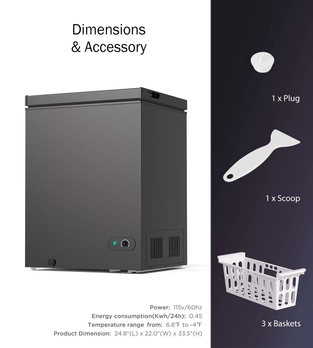 5.0 Cu Ft Chest Freezer with 3 Removable Baskets I351431
