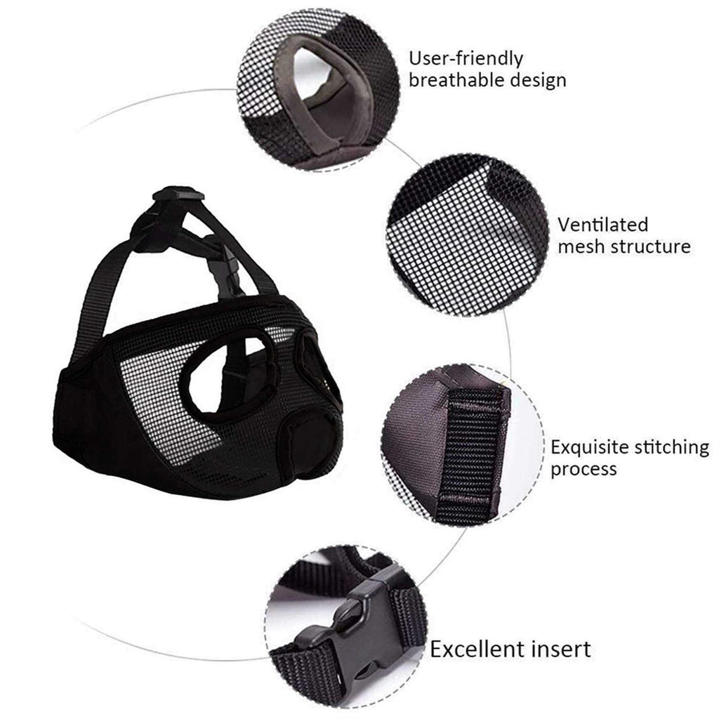 Adjustable Breathable Mesh Short Snout Dog Muzzle Y628