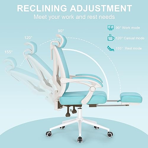 Ergonomic Office Chair with Footrest and Adjustable Lumbar Support V77411