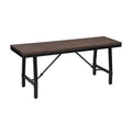 Industrial Wood and Metal Bench with Tube Leg Support T24220