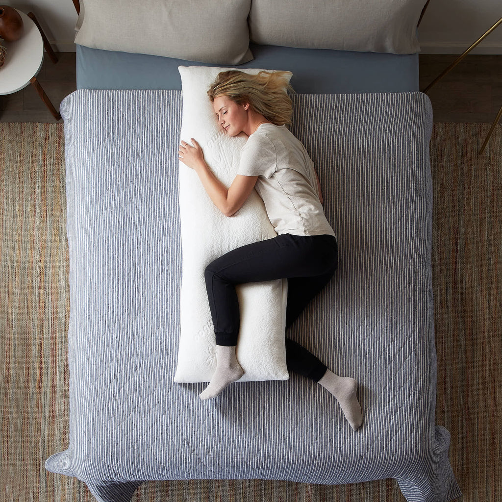 Shredded Memory Foam Body Pillow, Extra Large, White A602