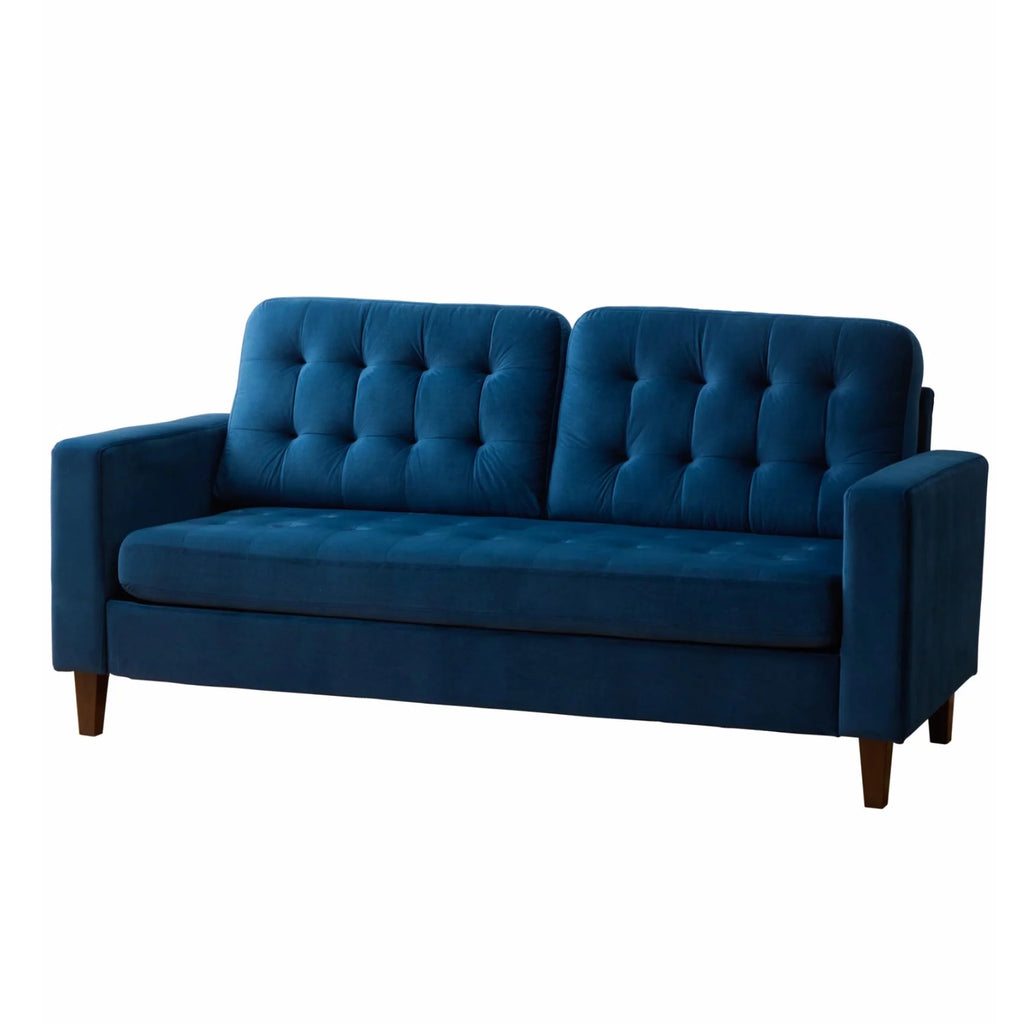 Navy Velvet Tufted Sofa U5420