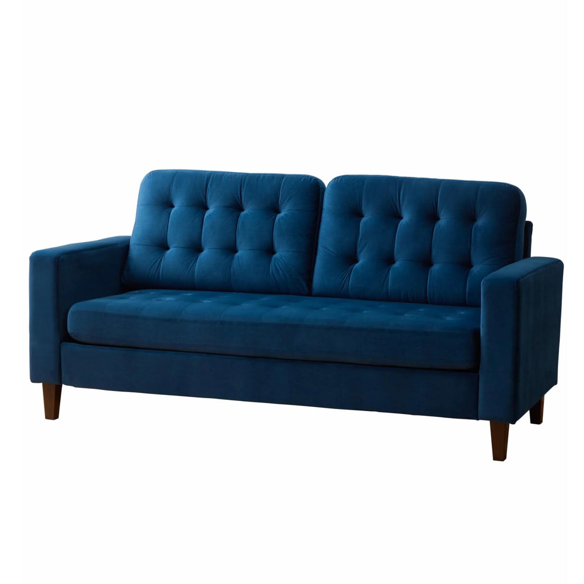 Navy Velvet Tufted Sofa U5420