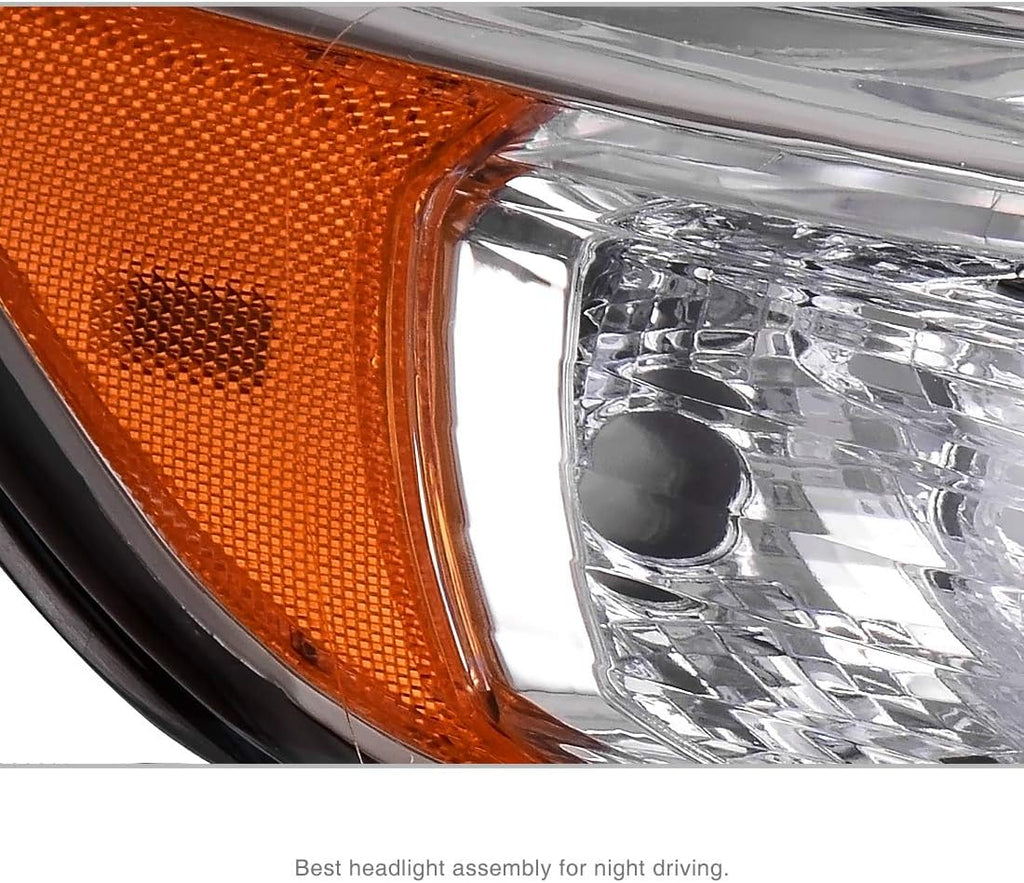 Headlight Assembly with Chrome Housing Clear Lens Q55572