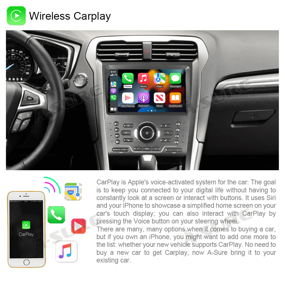 Wireless Carplay Android Car Stereo GPS 2+32G B748
