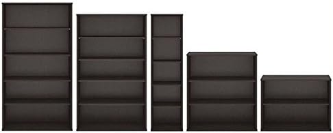 5 Shelf Bookcase in Mocha Cherry C4862