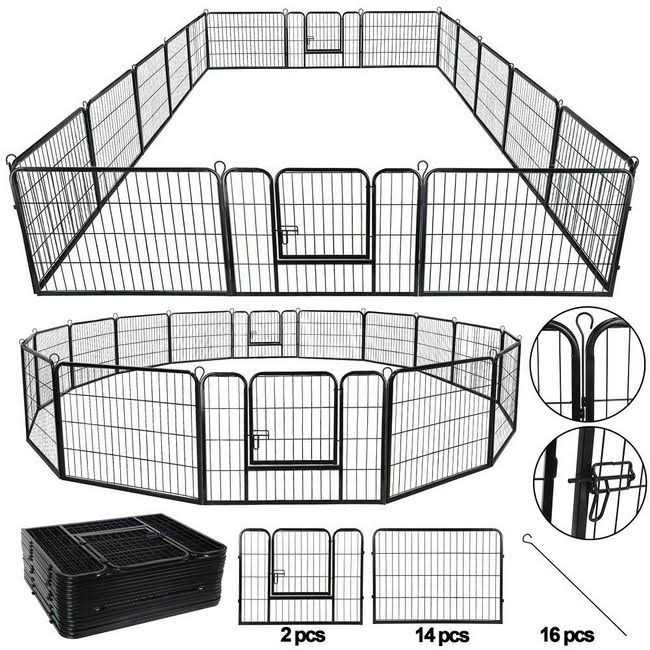 Expandable 16 Panel Dog Kennel Playpen A1231