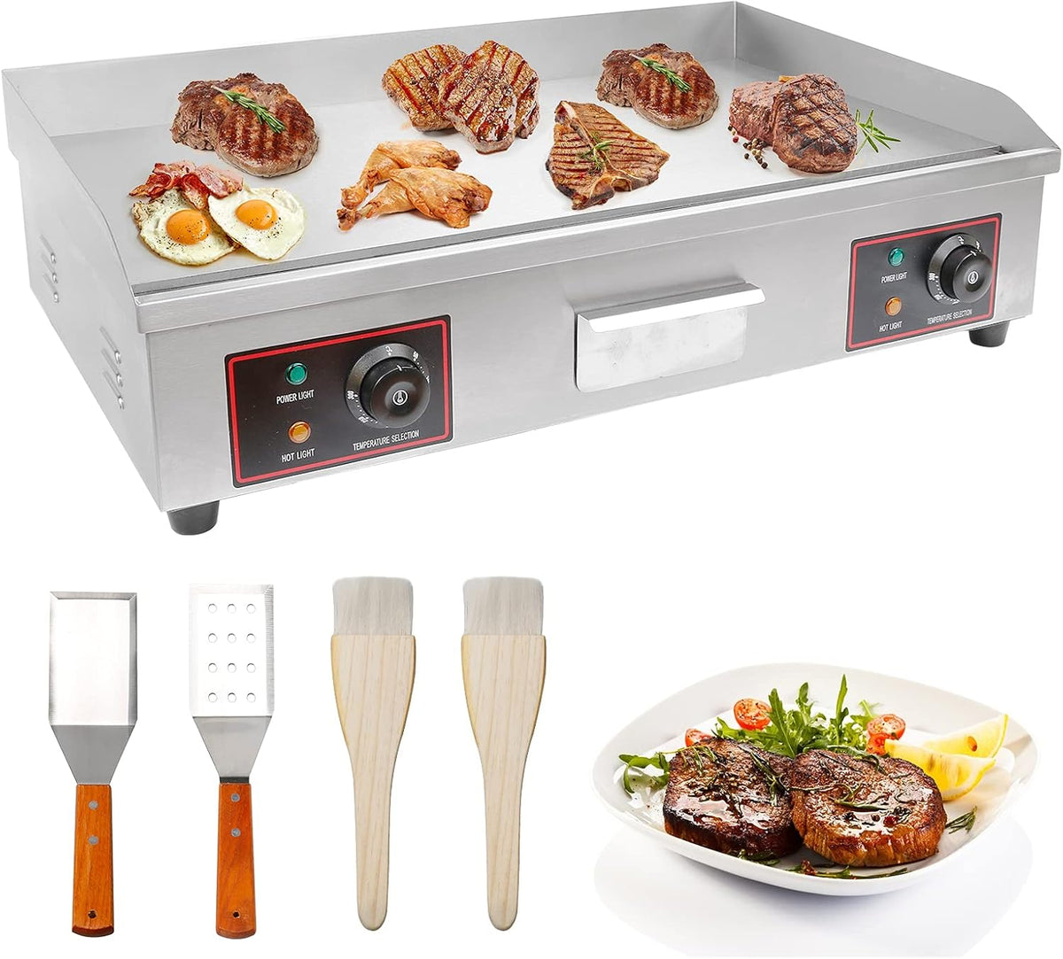 22 Inch Electric Countertop Griddle W112010